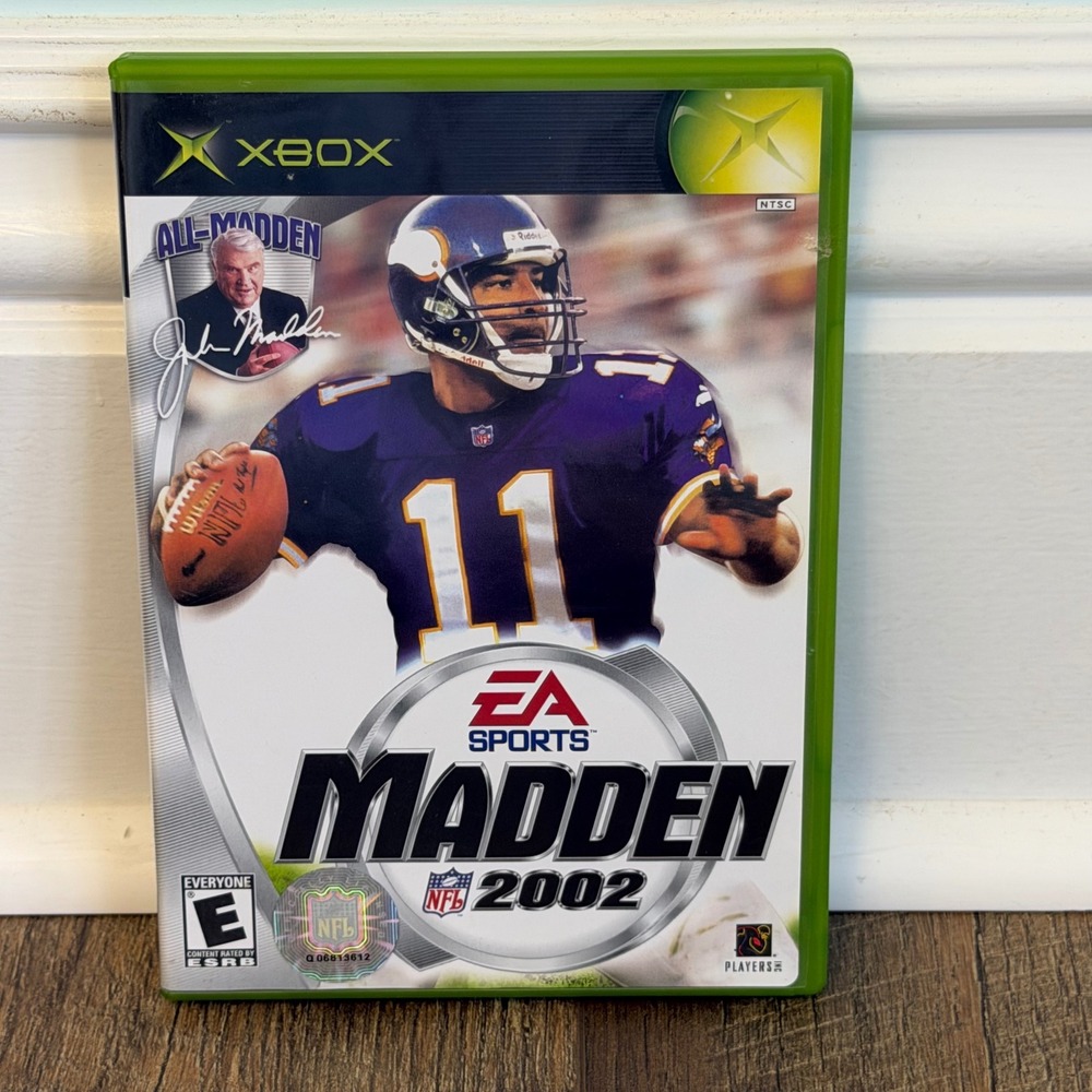 EA Sports Madden NFL 2002 Video Game Original Xbox OS Green Case Complete CIB